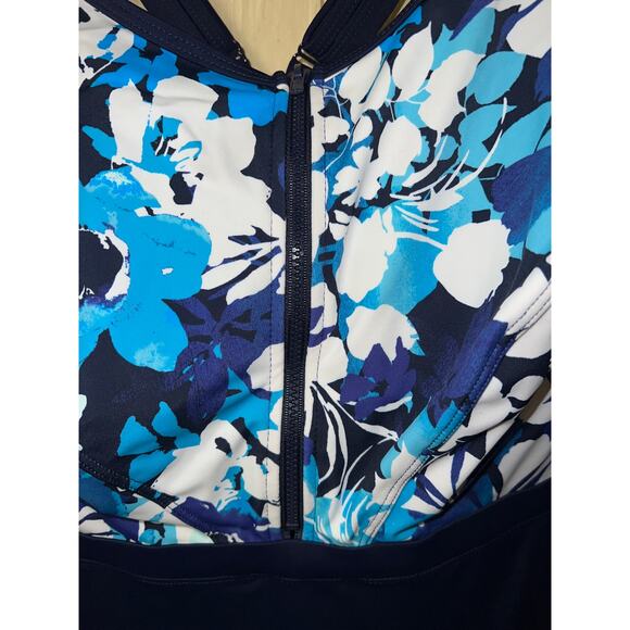 Swimsuits for All Tankini Top Women 46D Built In Bra Underwire Swim Dress Floral - Picture 3 of 9